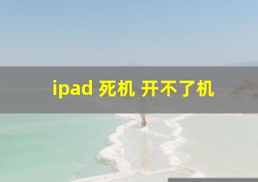 ipad 死机 开不了机